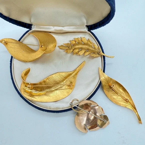 $25 each Vintage Leaf Brooch Lot